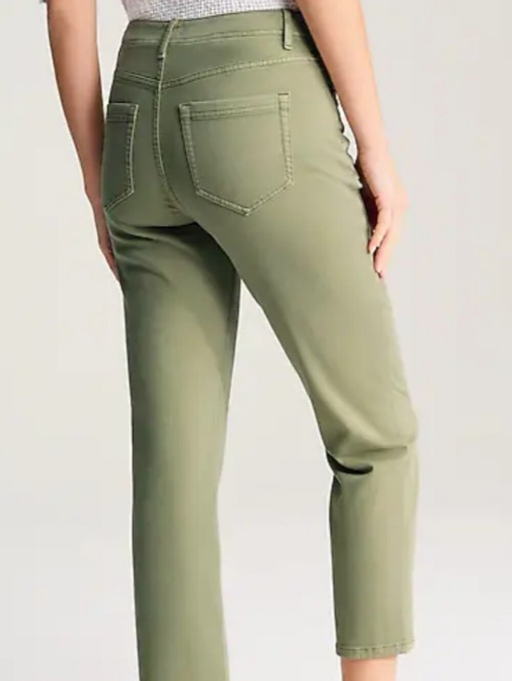 J. Jill High-Rise Straight Leg Crop Light Olivine Size 6 NWT Stretch 14×23 - Picture 16 of 16